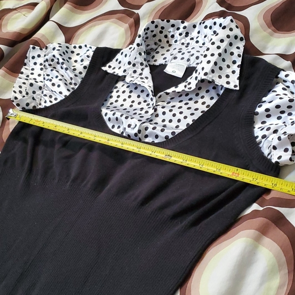 🫱🏿🫲🏾 Women blk/wht motherhood maternity blouse size M - Picture 7 of 9